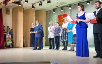 Награждение в честь юбилея Томской области.