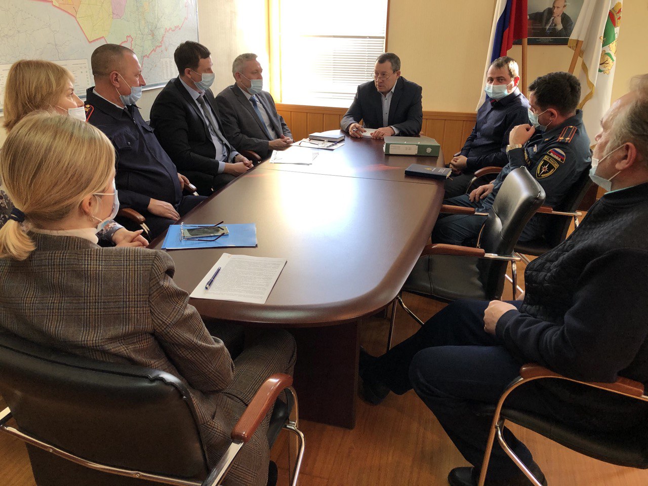 Сегодня в кабинете главы района состоялось заседание антитеррористической комиссии.